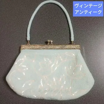 가격 인하 빈티지 새상품급 총 비즈 귀여운 가마구치 앤티크 백 고급