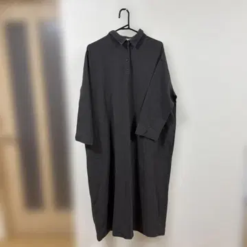Lintu Laulu 롱 원피스 셔츠 원피스 그레이 나츄란