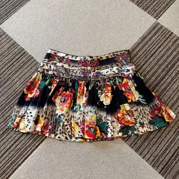 Just Cavalli 미니 스커트 플레어 꽃무늬 레오파드 40