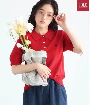[ RAGEBLUE ] 반팔 피케 셔츠 레드