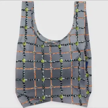 BAGGU 에코백 standard 비즈 체크 그레이