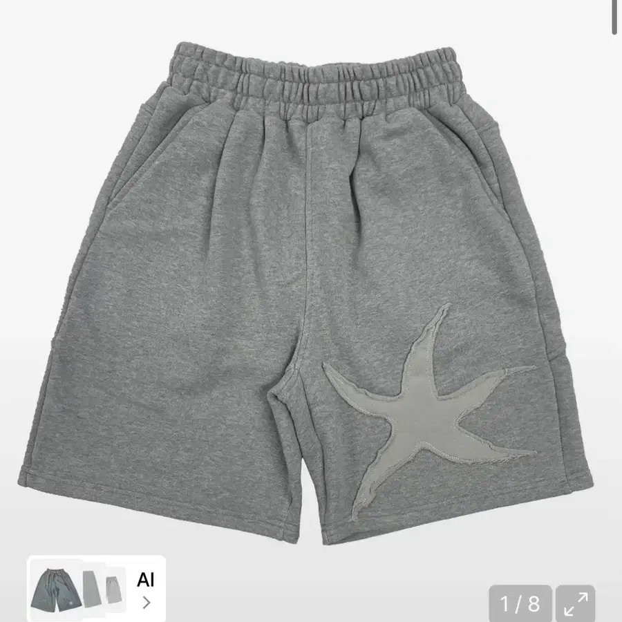더콜디스트모먼트 TCM 스타피쉬 하프 스웻 팬츠 그레이 L 새상품