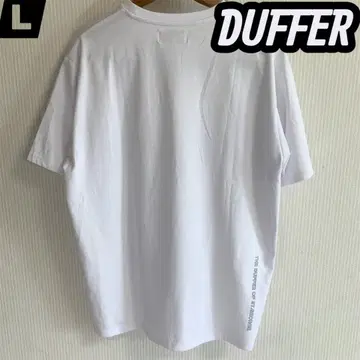 DUFFER 더퍼 T셔츠 L 화이트 남성용 영국 런던 중고품