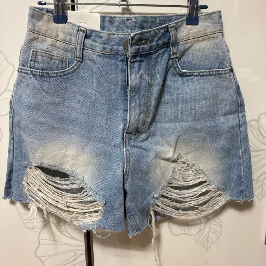 청바지 핫팬츠 데미지 워싱