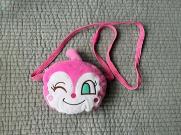 호빵맨 뮤지엄 짤랑이 푹신푹신 미니백 파우치 핑크
