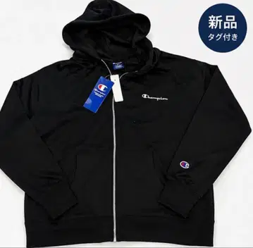 Champion 집업 후드티 블랙