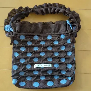 PLEATS MAMA 미사용 새상품 도트 무늬 프릴 백