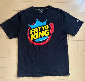 FATYO KING 티셔츠 블랙 스케이터 swag 구제 의류