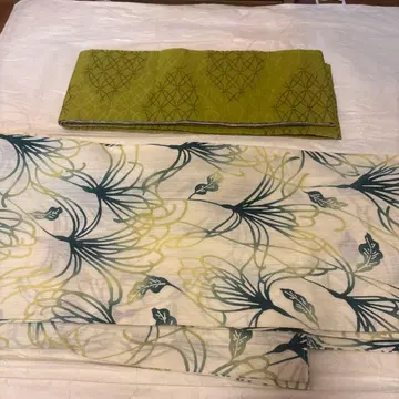 도쿄 마스이와야 여성용 유카타 & 오비 세트 그린 작은 키