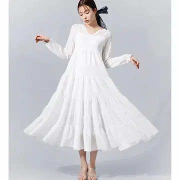 SNIDEL 스나이델 티어드 니트 원피스 이너 포함 플레어