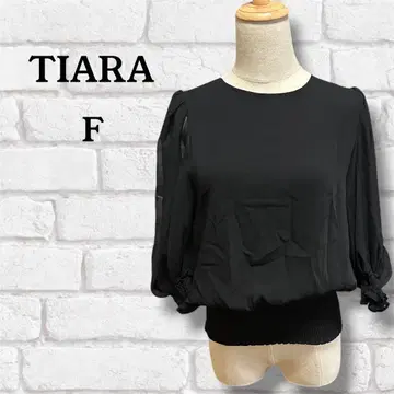 TIARA 상의 블라우스 7부 소매 F 블랙 여성용