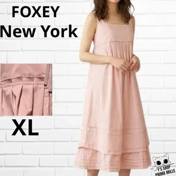 FOXEY New York 42 드레스 슬리브리스 롱 원피스 핑크