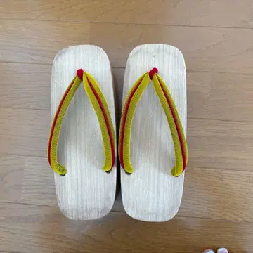 포크리 백목 통굽 일본 나막신 하나오 옐로우 컬러