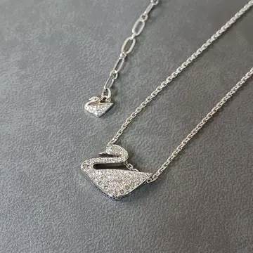 276/새상품급 SWAROVSKI 스와로브스키 목걸이 실버 스완