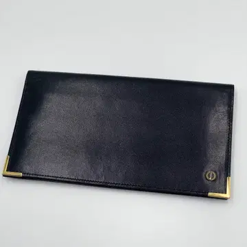 컨디션 최상 Dunhill 던힐 지갑 장지갑 가죽 골드 금장 장식 블랙