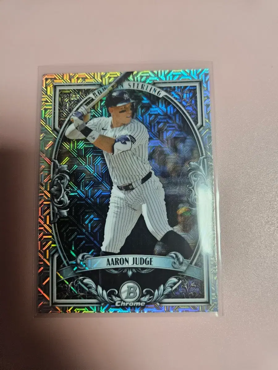 양키스)애런 저지 2026 Bowman Sterling 모조 리플렉터 카드