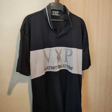 PLAYBOY COLLECTION 남성용 피케 셔츠 블랙