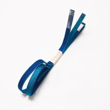 터콰이즈/네이비 리버서블 삼분 끈 순수 실크 일본제 사이드 라인 포함