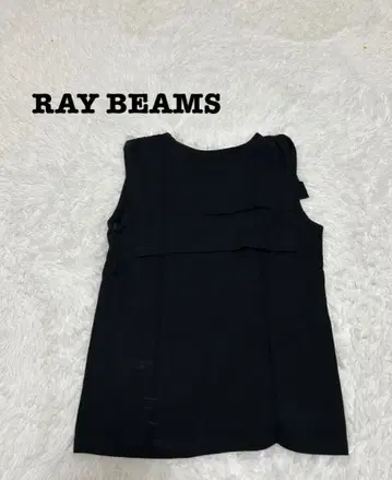 레이빔즈 티셔츠 블랙 세일러 카라 슬리브리스 면 여름[633]
