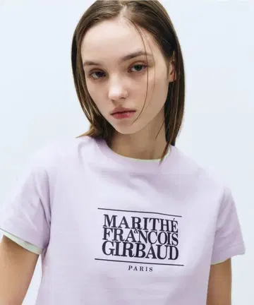 택 포함 새상품 마리떼 프랑소와 저버 W CLASSIC LOGO TEE