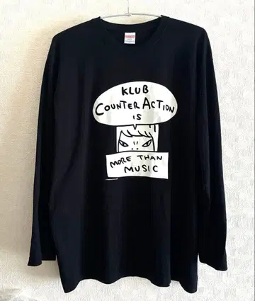 요시토모 나라 KLUB COUNTER ACTION 롱T 긴팔 티셔츠 블랙