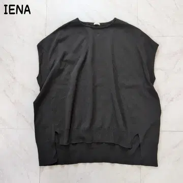 IENA 이에나 돌먼 슬리브 블랙 니트 티셔츠