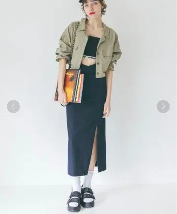 REDYAZEL 데님 하이웨스트 타이트 스커트 M 사이즈