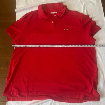LACOSTE 클래식 핏 피케 셔츠 레드