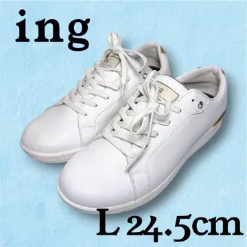 ing 잉그 스니커즈 화이트 24.5cm 우천 겸용 가죽 신발