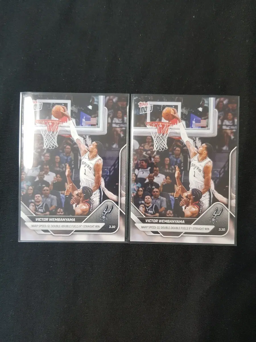 Topps now 빅터 웸반야마 카드 2장