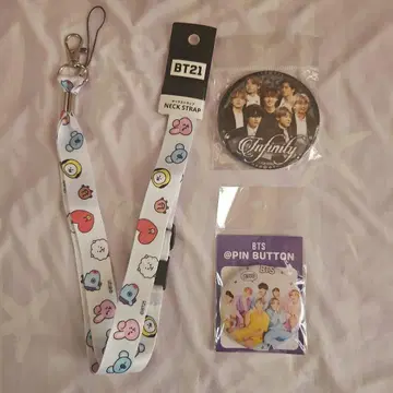 BTS 캔뱃지 BT21 넥스트랩 미사용 새상품