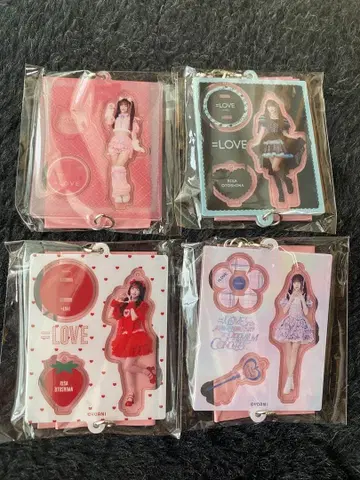 =LOVE 이코러브 오토시마 리사 미니 복권 Vol.2 블랙 의상 포함 4종 세트