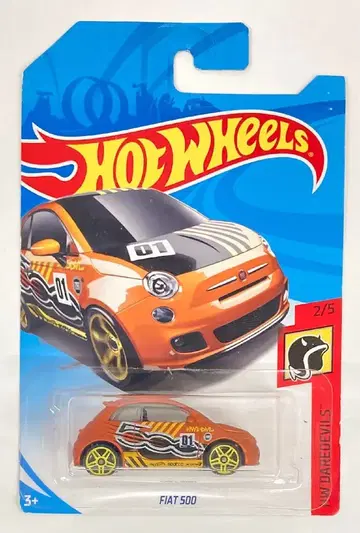MATTEL HW DAREDEVILS 2/5 HOTWHEELS FIAT 500/오렌지 #01 FJX51