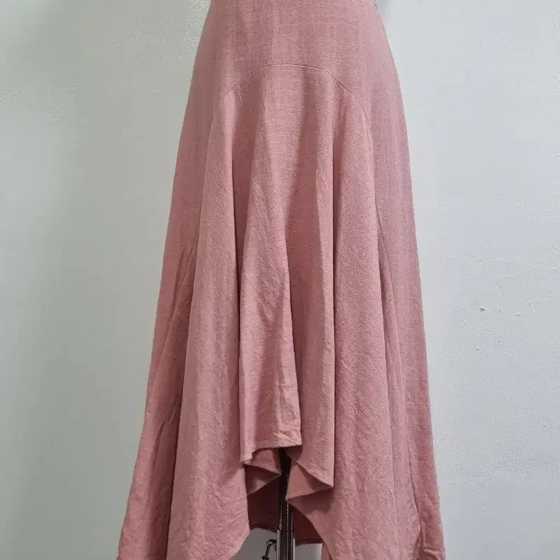 Enc 핑크색 롱 스커트