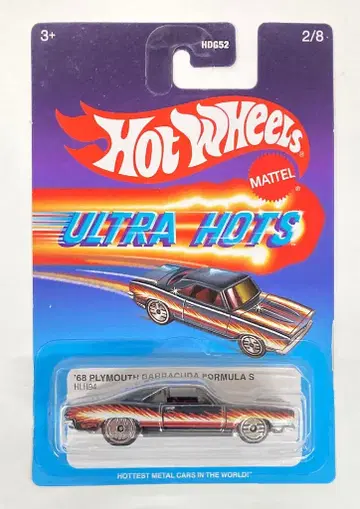 MATTEL ULTRA HOTS 2/8 HOTWHEELS '68 PLYMOUTH BARRACUDA FORMULA S 2/8