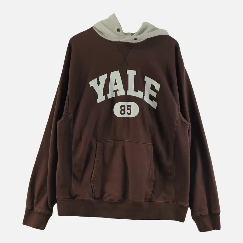YALE 브라운 남자 후드티 L N7753