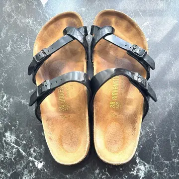 버켄스탁 MAYARI 마야리 에나멜 블랙 38 24.5cm