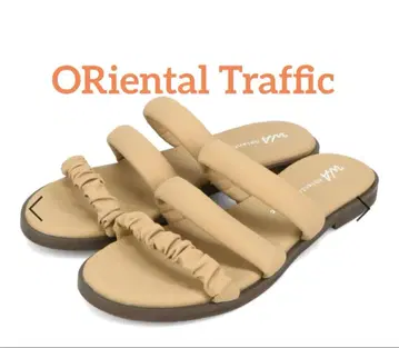 ORiental Traffic 패디드 벨트 플랫 샌들 브라운 M