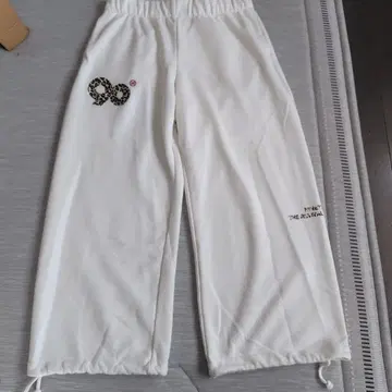 9090 맨투맨 팬츠 화이트 레오파드 무늬
