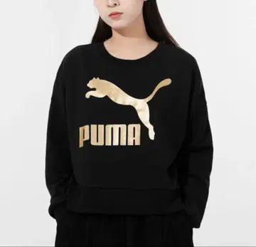 미사용 새상품/PUMA 푸마 맨투맨 블랙 골드 로고