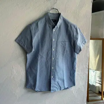 A.P.C. 반팔 옥스퍼드 셔츠 APC 블루 M