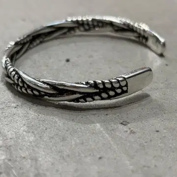 빈티지 실버 925 뜨개질 뱅글 팔찌 각인 중후함