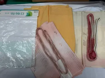 기모노용 허리띠 오비 장식 천 소매 끝 세트