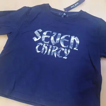 SEVEN THIRTY 카모플라쥬 로고 반팔 T셔츠 블랙