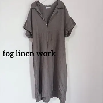 [하자품] fog linen work 포그린워크 린넨 셔츠 원피스