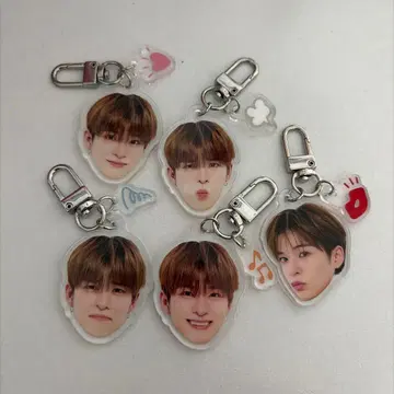 TREASURE 아사히 아크릴 키링 희로애락, 5종 세트