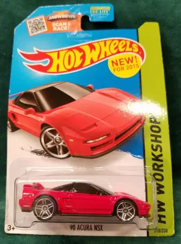 MATTEL HW WORKSHOP HOTWHEELS '90 ACURA NSX/레드 218/250