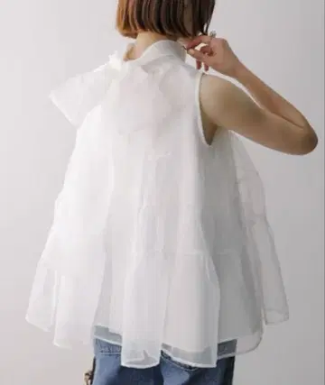 PICCIN 틴커 블라우스 시어 백리본
