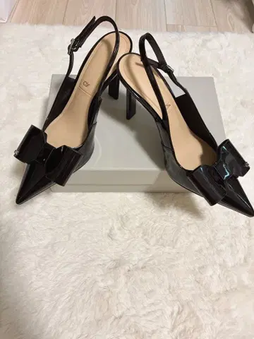 C&K 여성용 펌프스 블랙 리본