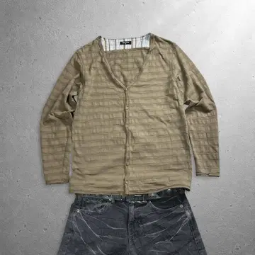 y2k 그런지 보더 긴팔 가디건 브라운
